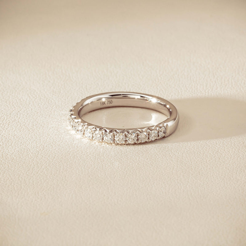 18ct White Gold .50ct Diamond Meridien Band - Ring - Walker & Hall