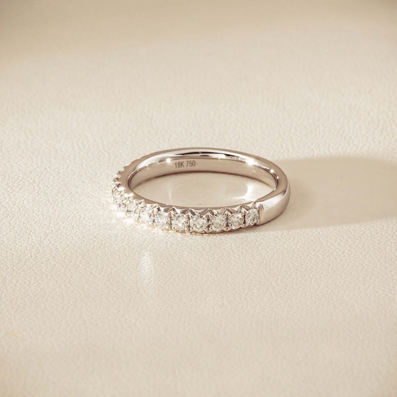 18ct White Gold .50ct Diamond Meridien Band - Ring - Walker & Hall