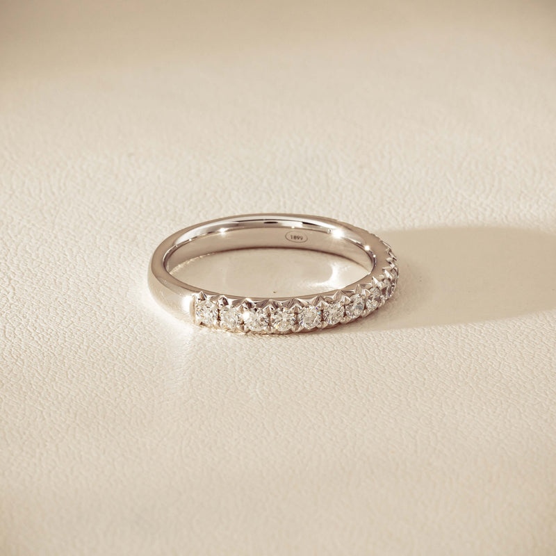 18ct White Gold .50ct Diamond Meridien Band - Ring - Walker & Hall