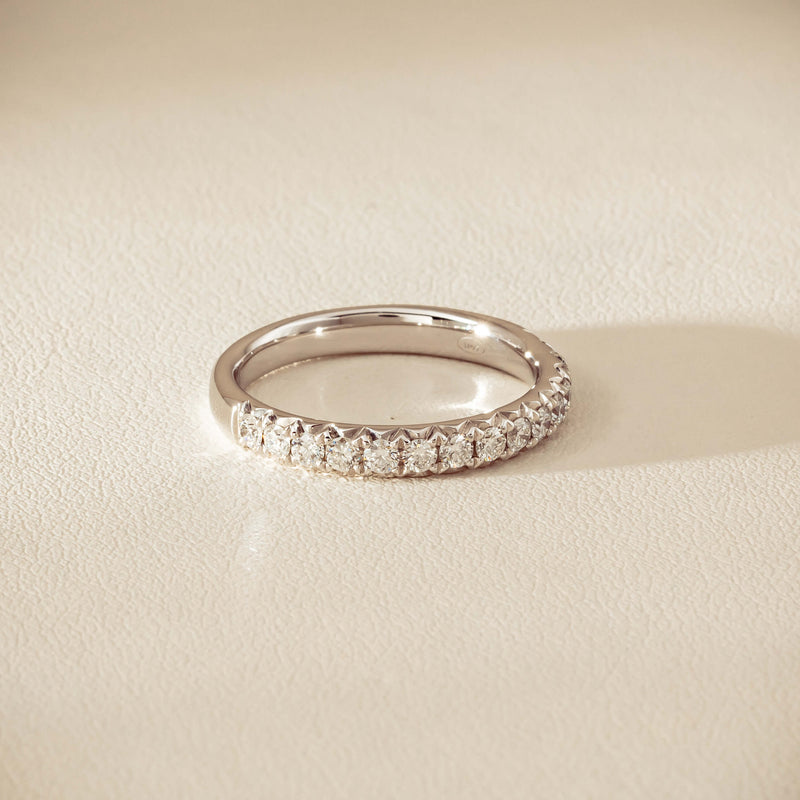 18ct White Gold .50ct Diamond Meridien Band - Ring - Walker & Hall