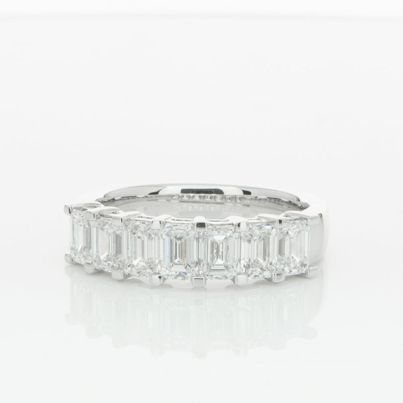 18ct White Gold 2.00ct Emerald Cut Diamond Asra Ring-Ring-Walker & Hall