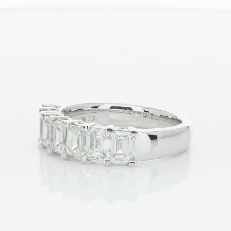 18ct White Gold 2.00ct Emerald Cut Diamond Asra Ring-Ring-Walker & Hall