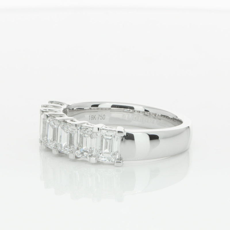 18ct White Gold 2.00ct Emerald Cut Diamond Asra Ring-Ring-Walker & Hall