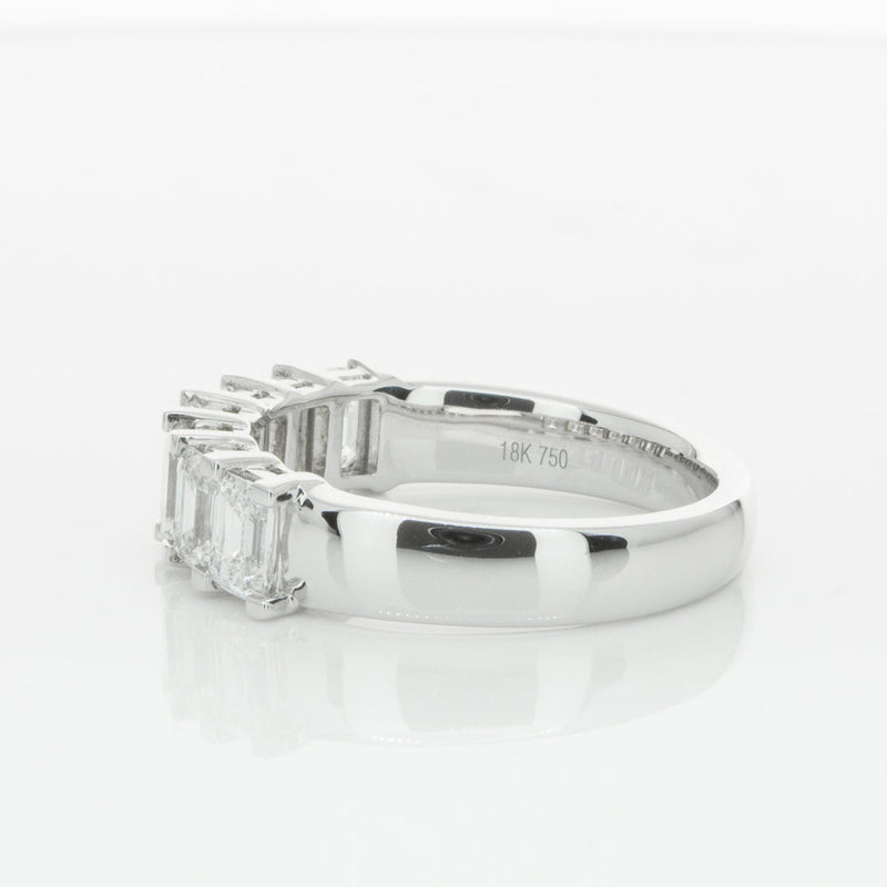 18ct White Gold 2.00ct Emerald Cut Diamond Asra Ring-Ring-Walker & Hall