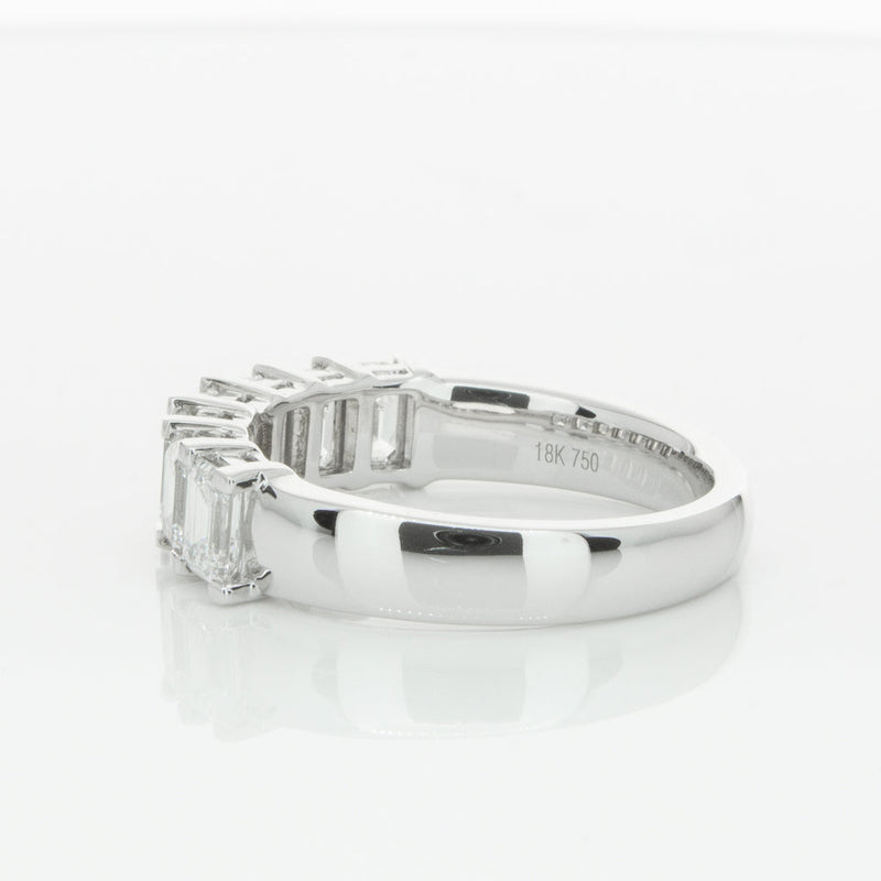 18ct White Gold 2.00ct Emerald Cut Diamond Asra Ring-Ring-Walker & Hall
