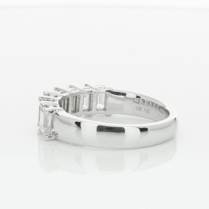 18ct White Gold 2.00ct Emerald Cut Diamond Asra Ring-Ring-Walker & Hall