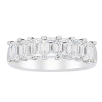 18ct White Gold 2.00ct Emerald Cut Diamond Asra Ring-Ring-Walker & Hall