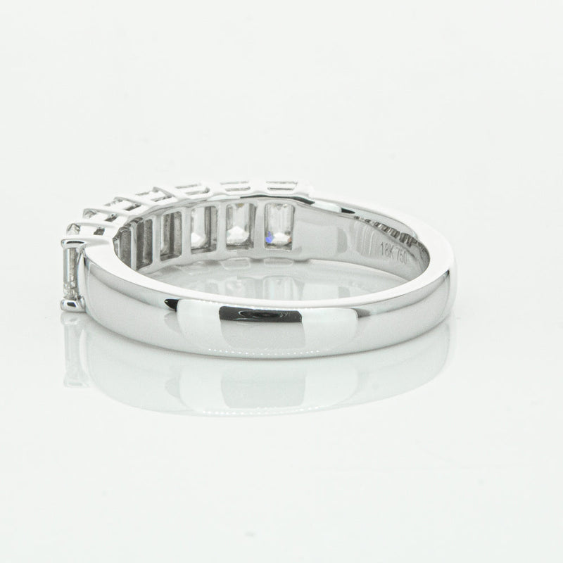 18ct White Gold 1.36ct Emerald Cut Diamond Asra Ring-Ring-Walker & Hall