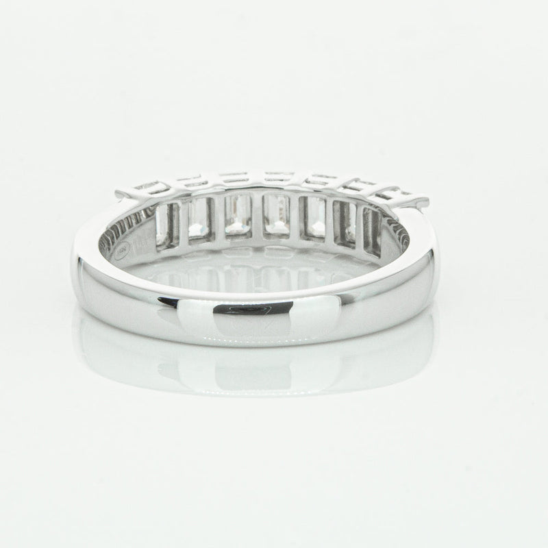 18ct White Gold 1.36ct Emerald Cut Diamond Asra Ring-Ring-Walker & Hall