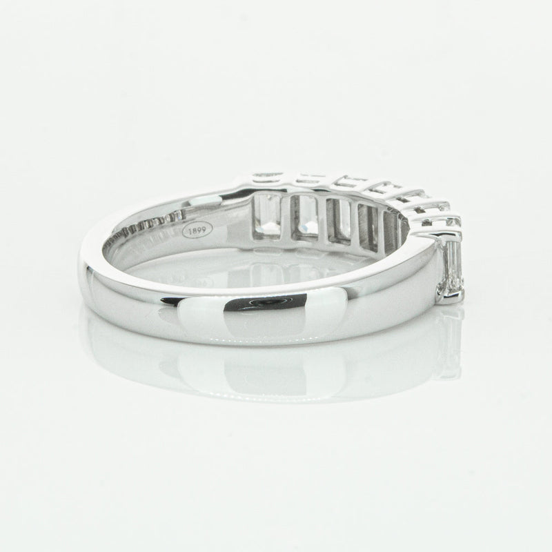 18ct White Gold 1.36ct Emerald Cut Diamond Asra Ring-Ring-Walker & Hall
