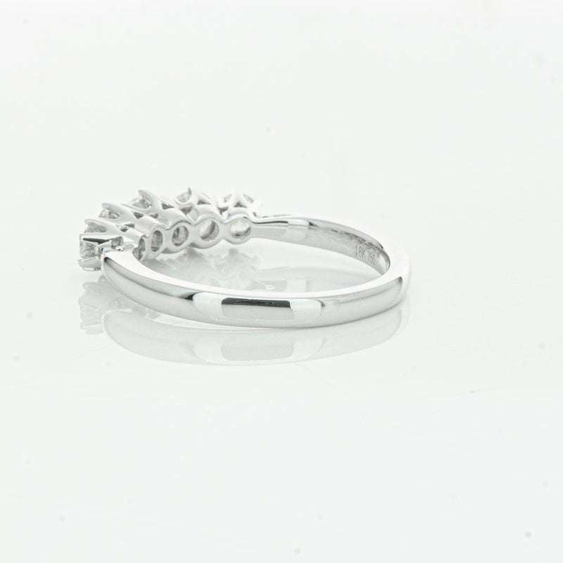 18ct White Gold .80ct Diamond Pentagon Ring-Ring-Walker & Hall
