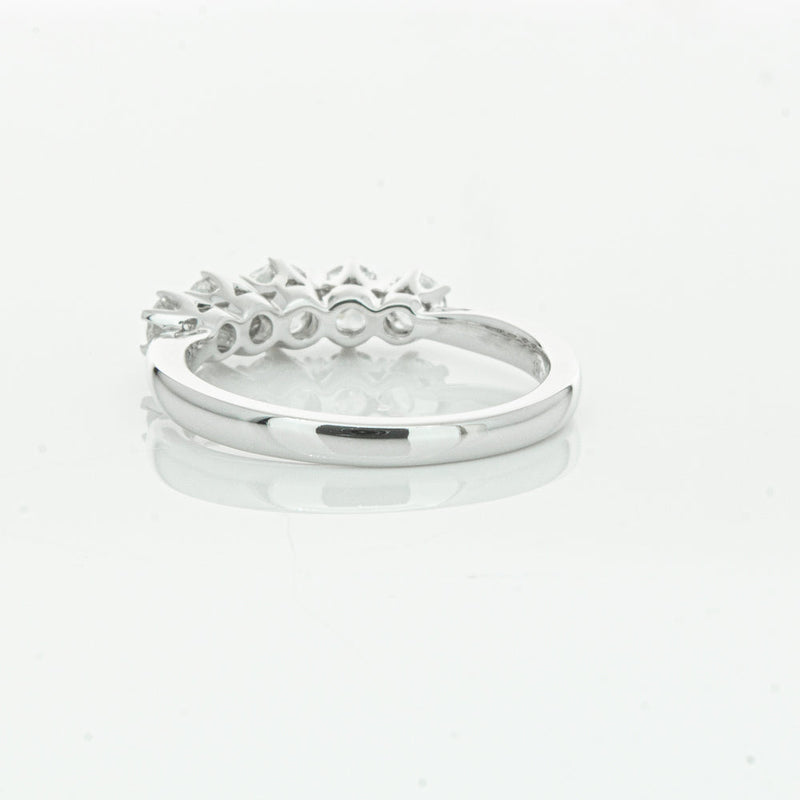 18ct White Gold .80ct Diamond Pentagon Ring-Ring-Walker & Hall
