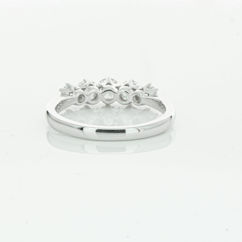 18ct White Gold .80ct Diamond Pentagon Ring-Ring-Walker & Hall