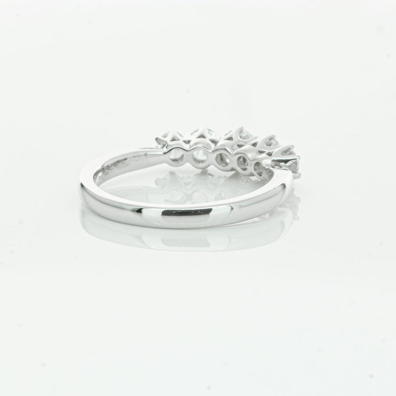 18ct White Gold .80ct Diamond Pentagon Ring-Ring-Walker & Hall