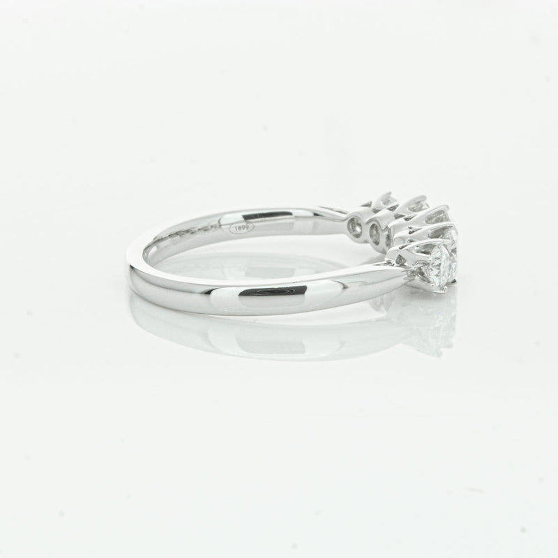 18ct White Gold .80ct Diamond Pentagon Ring-Ring-Walker & Hall