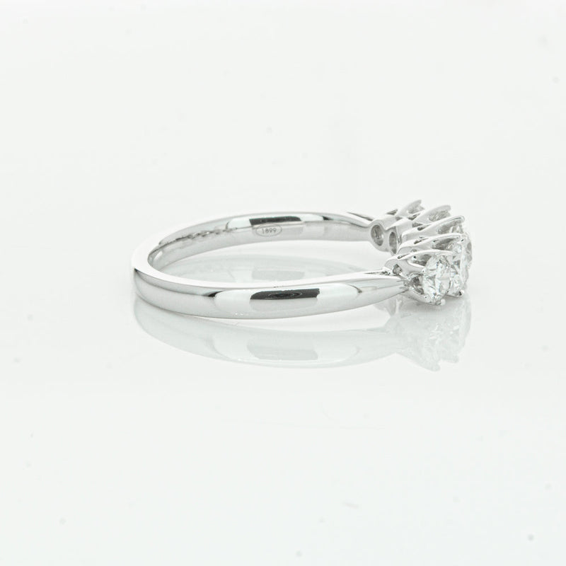 18ct White Gold .80ct Diamond Pentagon Ring-Ring-Walker & Hall