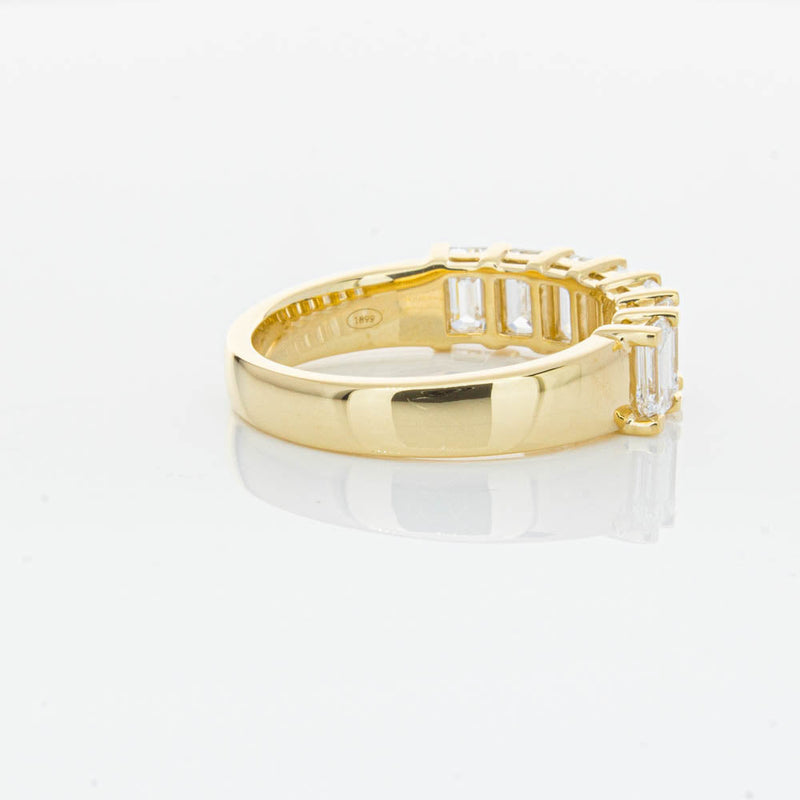 18ct Yellow Gold Emerald Cut Diamond Asra Ring-Ring-Walker & Hall