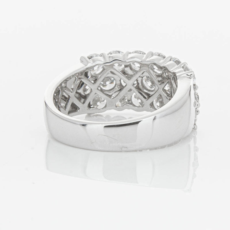 18ct White Gold Diamond Dynasty Ring-Ring-Walker & Hall
