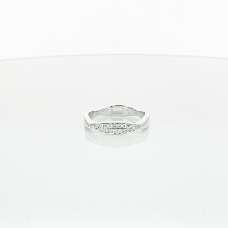 18ct White Gold Diamond EOS Ring-Ring-Walker & Hall