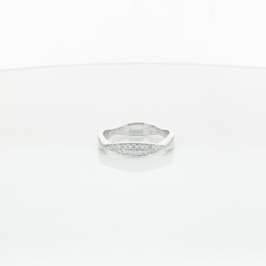18ct White Gold Diamond EOS Ring-Ring-Walker & Hall