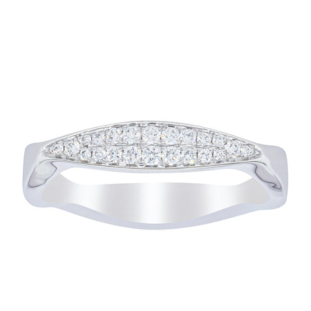 18ct White Gold Diamond EOS Ring-Ring-Walker & Hall
