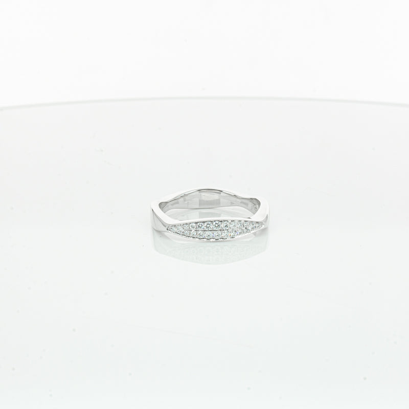 18ct White Gold Diamond EOS Ring-Ring-Walker & Hall