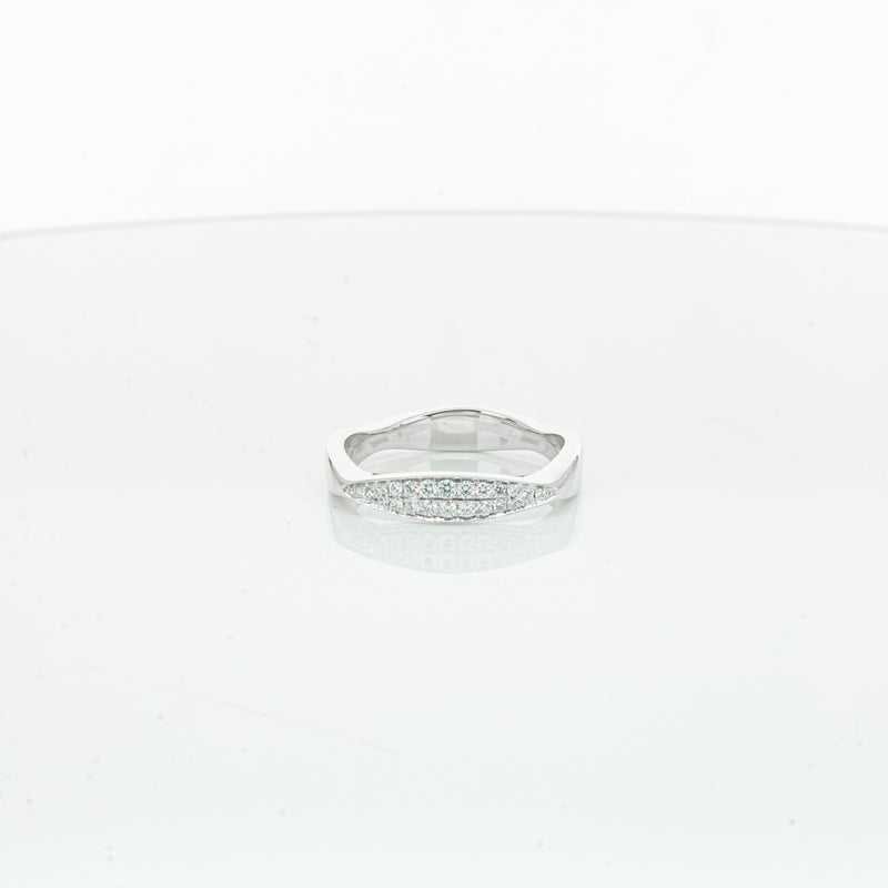 18ct White Gold Diamond EOS Ring-Ring-Walker & Hall