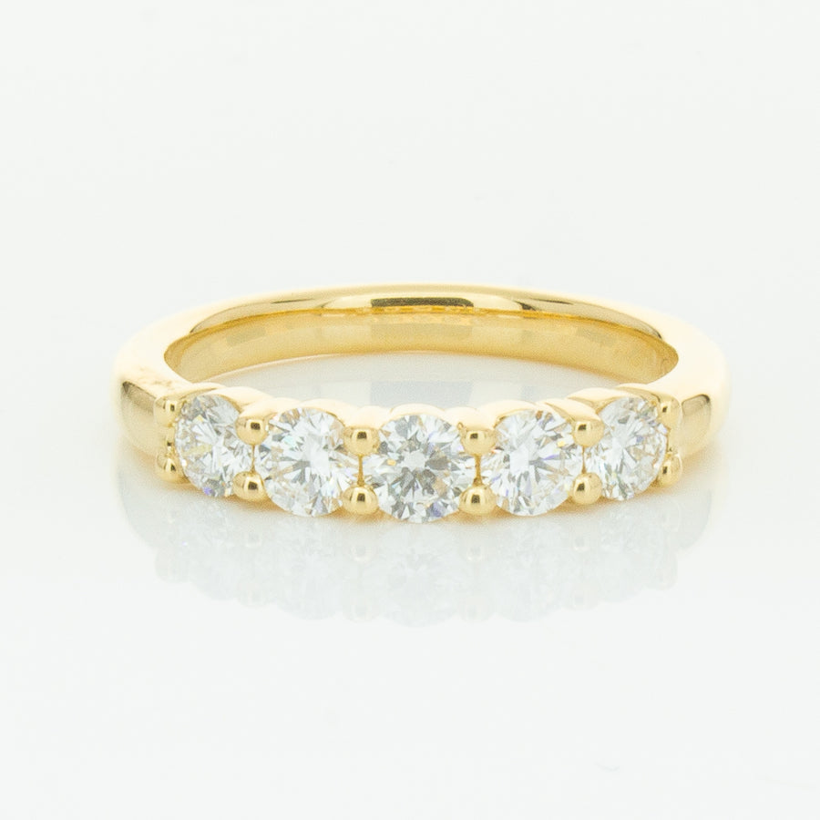 18ct Yellow Gold .80ct Diamond Panorama Ring-Ring-Walker & Hall