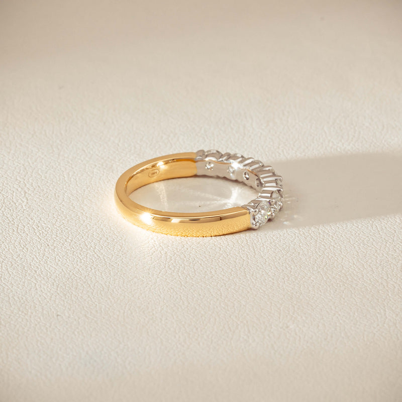 18ct Yellow & White Gold 1.00ct Diamond Panorama Ring - Ring - Walker & Hall