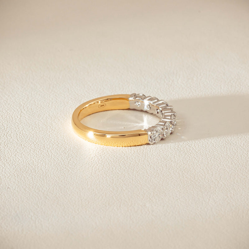 18ct Yellow & White Gold 1.00ct Diamond Panorama Ring - Ring - Walker & Hall