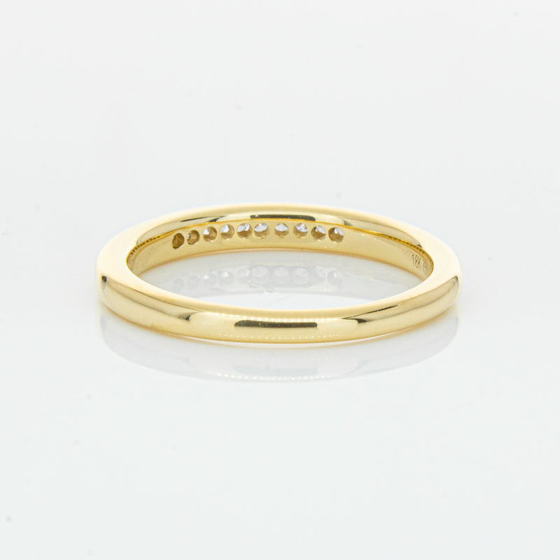 18ct Yellow Gold .09ct Diamond Band-Ring-Walker & Hall