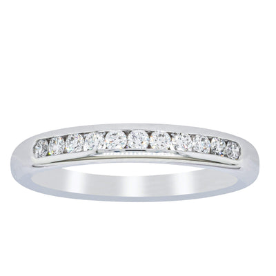18ct White Gold .25ct Diamond Eternity Ring-Ring-Walker & Hall