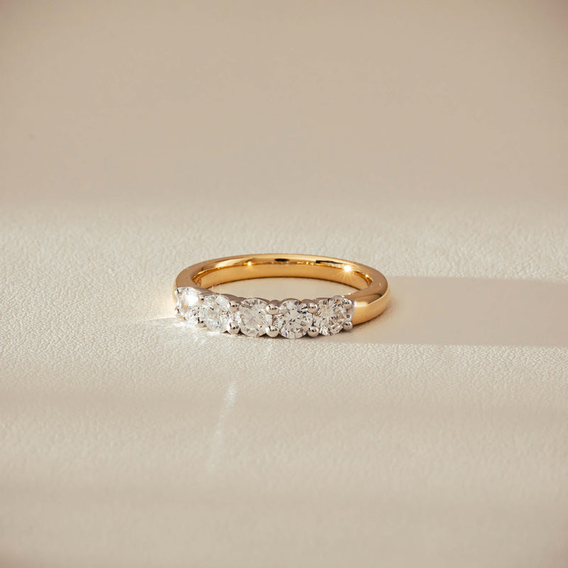 18ct Yellow Gold .97ct Diamond Panorama Ring-Ring-Walker & Hall
