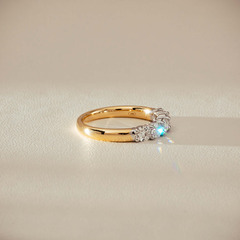 18ct Yellow Gold .97ct Diamond Panorama Ring-Ring-Walker & Hall