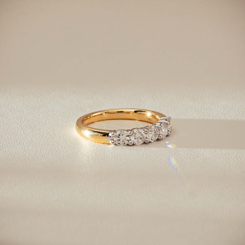 18ct Yellow Gold .97ct Diamond Panorama Ring-Ring-Walker & Hall