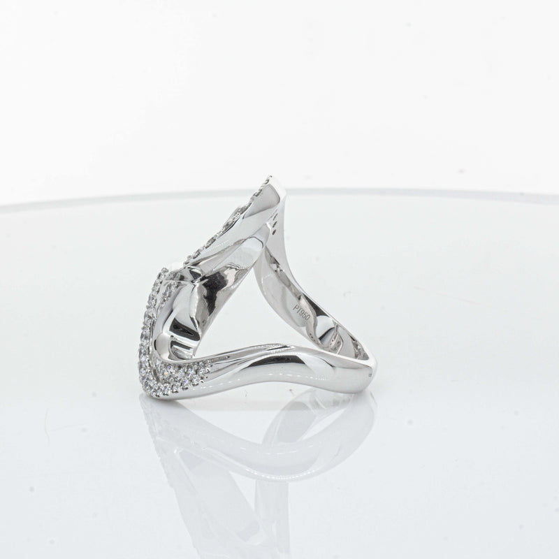 Platinum 1.55ct Diamond Flamenco Ring - Ring - Walker & Hall
