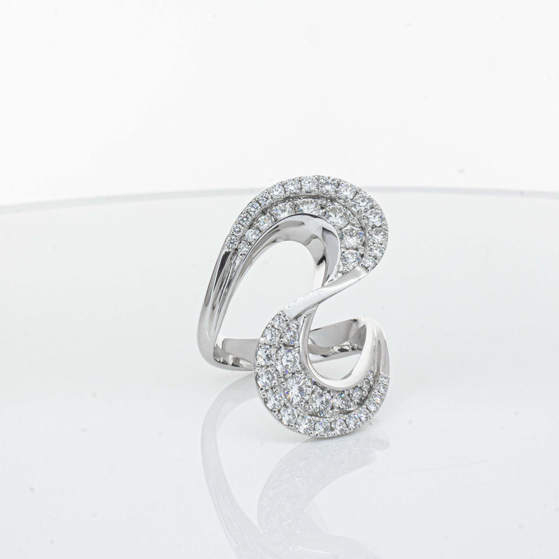 Platinum 1.55ct Diamond Flamenco Ring - Ring - Walker & Hall