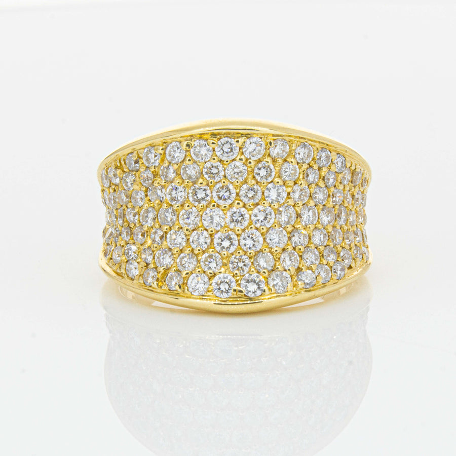 Deja Vu 18ct Yellow Gold 1.44ct Diamond Pave-Set Ring - Ring - Walker & Hall