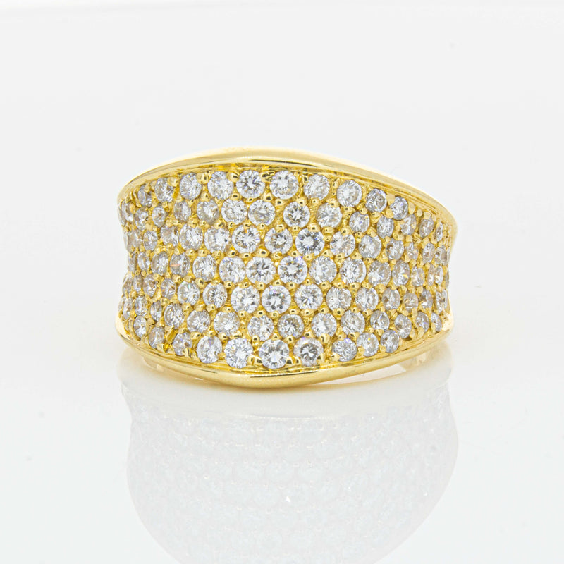 Deja Vu 18ct Yellow Gold 1.44ct Diamond Pave-Set Ring - Ring - Walker & Hall