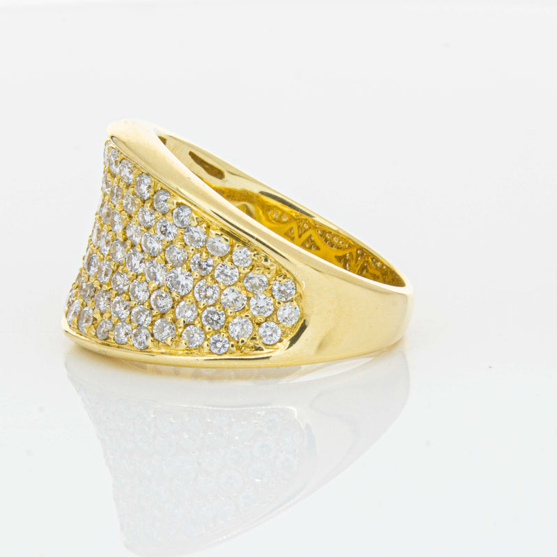 Deja Vu 18ct Yellow Gold 1.44ct Diamond Pave-Set Ring - Ring - Walker & Hall