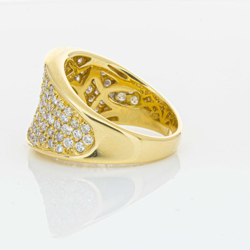 Deja Vu 18ct Yellow Gold 1.44ct Diamond Pave-Set Ring - Ring - Walker & Hall