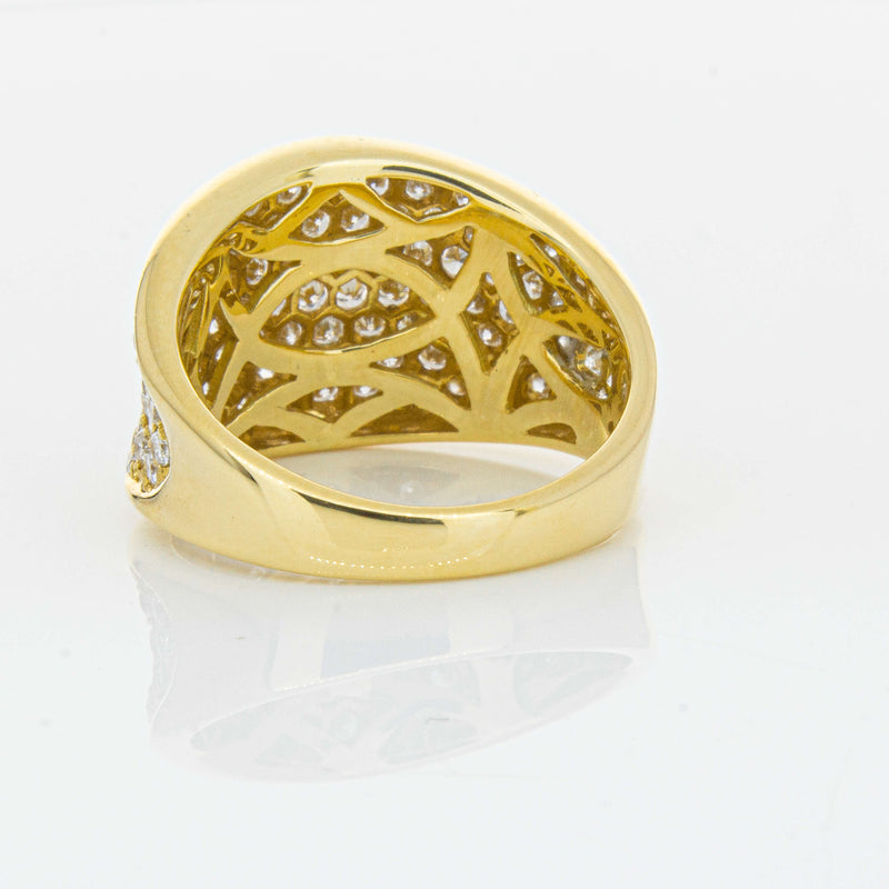 Deja Vu 18ct Yellow Gold 1.44ct Diamond Pave-Set Ring - Ring - Walker & Hall