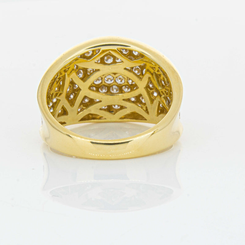 Deja Vu 18ct Yellow Gold 1.44ct Diamond Pave-Set Ring - Ring - Walker & Hall