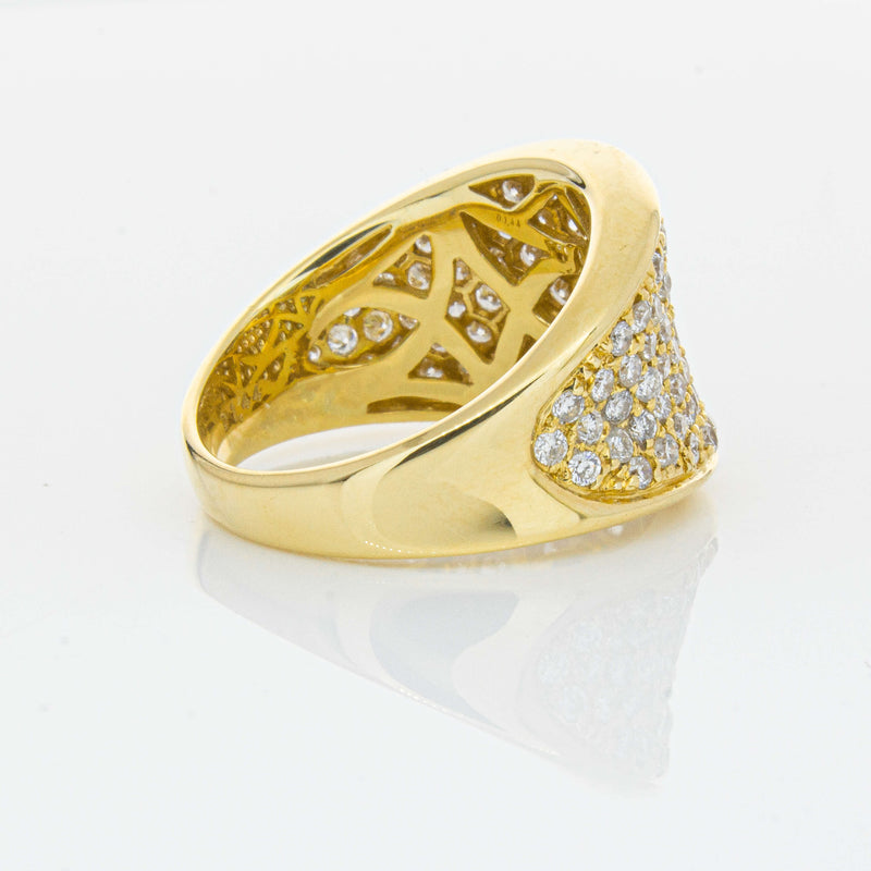 Deja Vu 18ct Yellow Gold 1.44ct Diamond Pave-Set Ring - Ring - Walker & Hall