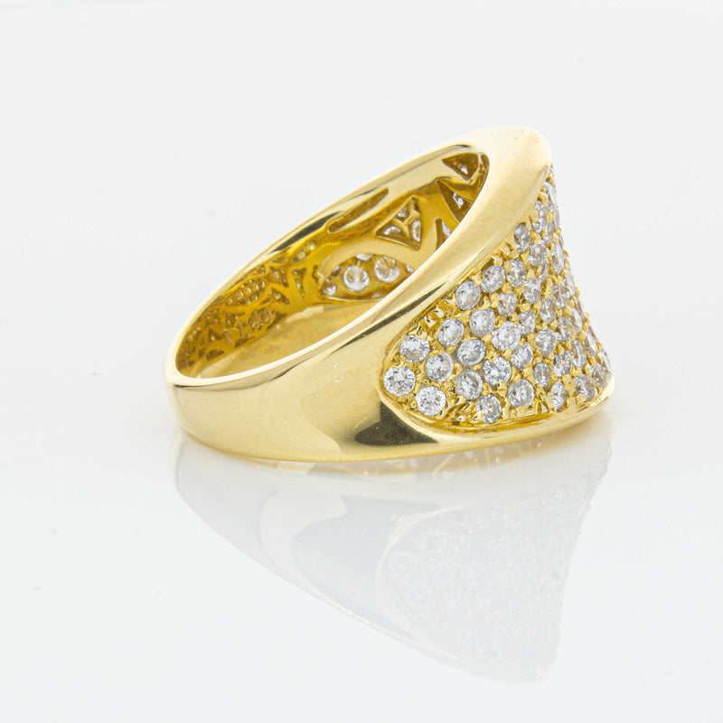 Deja Vu 18ct Yellow Gold 1.44ct Diamond Pave-Set Ring - Ring - Walker & Hall