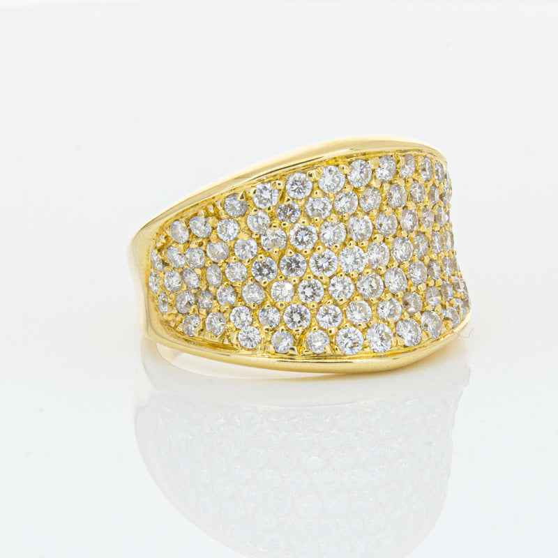Deja Vu 18ct Yellow Gold 1.44ct Diamond Pave-Set Ring - Ring - Walker & Hall