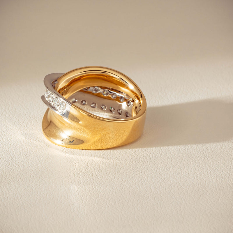 18ct Yellow & White Gold .74ct Diamond Clara Ring - Ring - Walker & Hall