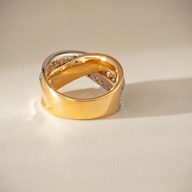 18ct Yellow & White Gold .74ct Diamond Clara Ring - Ring - Walker & Hall