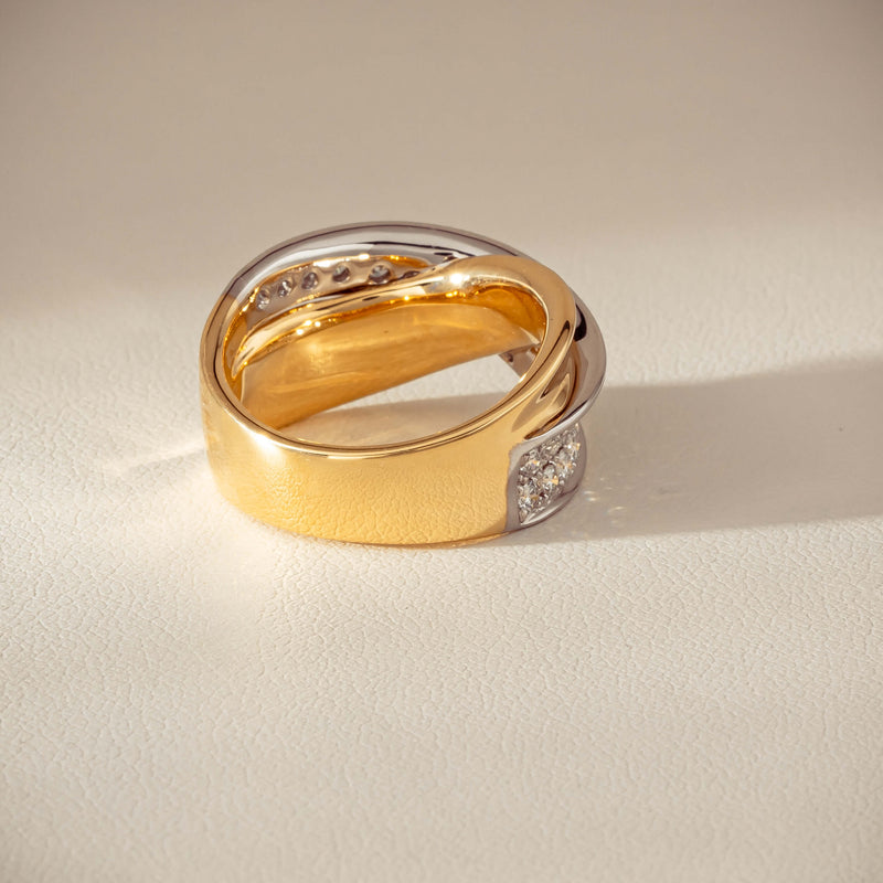 18ct Yellow & White Gold .74ct Diamond Clara Ring - Ring - Walker & Hall