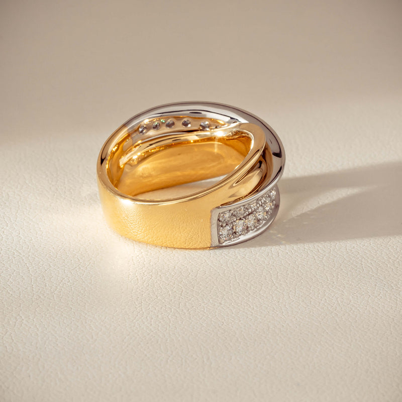 18ct Yellow & White Gold .74ct Diamond Clara Ring - Ring - Walker & Hall